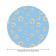 Tables on the table "Field chamomiles", round, oxford, elastic band, size 120x120 cm, diameter 75-100 cm