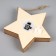 Christmas tree toy "Star with a snowman", from batteries, glow warm white