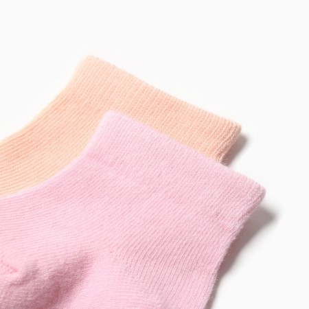 Nosk children's cotton (2 pairs), pink/ peach color, rr 10-12-1