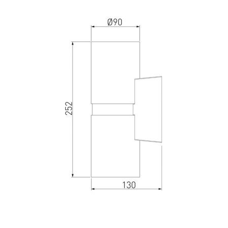 Architectural backlight Elektrostandard, Liberty Led 10 W, 130x90x252 mm, IP54, white color-3