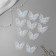 Knitted elements "Double butterflies", 5 × 4 cm, 10 pcs, blue/white color