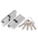Ax200.80 mm cylinder mechanism, 30x10x40, 5 keys, chromium color