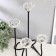 Climber Metal, glass for 4 candles "smoothness" black with gold 36.5x16x15.5 cm