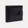 Male purse on a button, for bills, for cards, for coins, black color