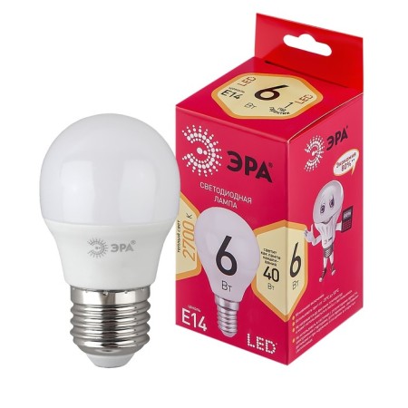 LED LED era Red Line "Shar", 6 W, E14, 480 lm, 2700k, glow warm white-2