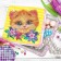 Diamond mosaic with a partial filling on the box "Kotik", 14 x 14 cm