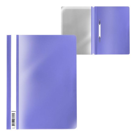 A4 180 μm folder, Erichkrause Fizzy Pastel, purple, transparent top, up to 130 sheets