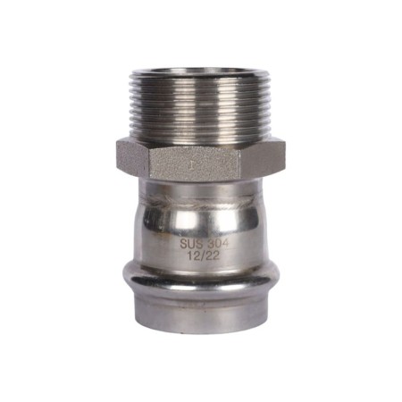 Adapter Rommer RSS-0021-042112, VPR-HR, D = 42 mm x 1 1/2 ", press, stainless steel