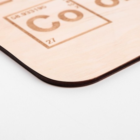 Defense and serving board with an engraving "Lets Cook" 29.25x18.75x0.55 cm, plywood-3