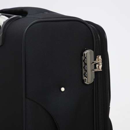 Small suitcase 24 "on lightning, code castle, with extension, black color-4