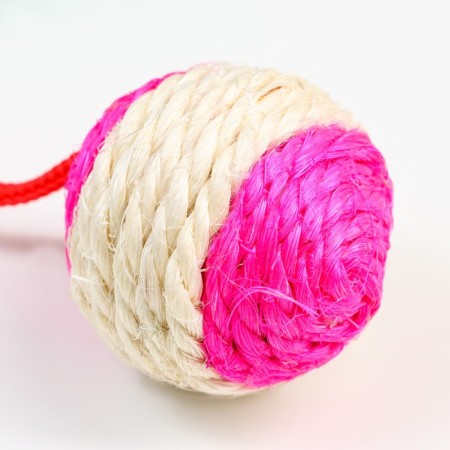 Syzalem-beam ball with feathers, 4.5 cm, pink-3