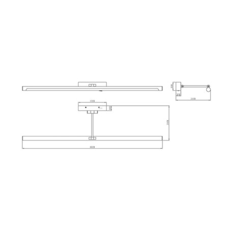 Partial backlight Arte Lamp Harrison A1716AP-1BK, LED, 16 W, 21x85x6 cm, 1000 lm, black-1