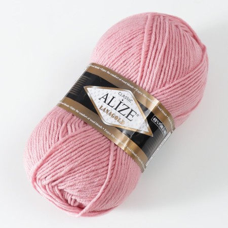Yarn "Lanagold" 51% acrylic, 49% wool 240m/100g (161 - powder)-1