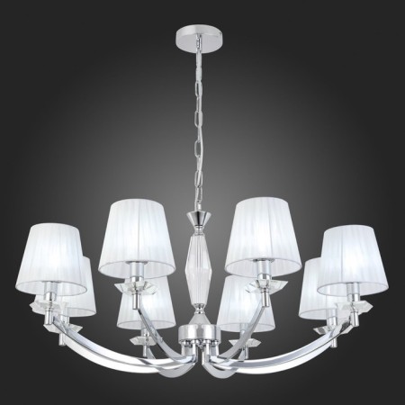 Suspension lamp ST LUCE. SL1756.103.08. Bello. 8x40 watts, E14, 90x90x35 cm, chromium color-2