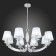 Suspension lamp ST LUCE. SL1756.103.08. Bello. 8x40 watts, E14, 90x90x35 cm, chromium color