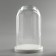 Glass dome -slosh on a wooden stand "Vincent - 1", 25x15 cm, white
