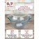 Panairo Sogretta baking pot, with a lid, heat -resistant glass, 0.7 liters