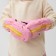 Mittens of winter children's minku, central pink, river 16-17 (20 cm)
