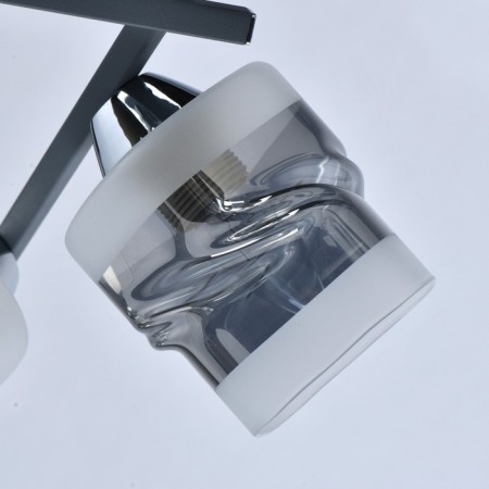 Olympia chandelier, 8x60W E27, gray color, chrome-2