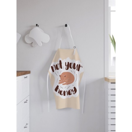 Apron of a kitchen with a photo print "Message", adjustable, size OS-1