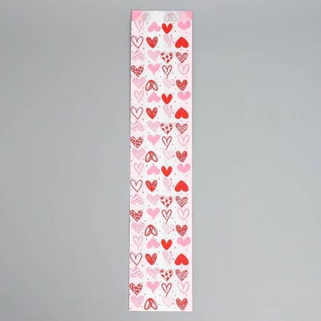 Package Package package, craft, "hearts" 11x52x4.5 cm without a window