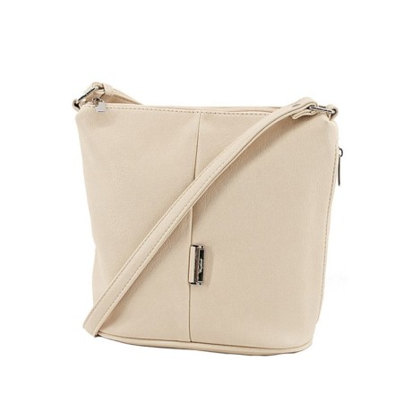 Female bag, artificial leather, beige 22x11x24 cm
