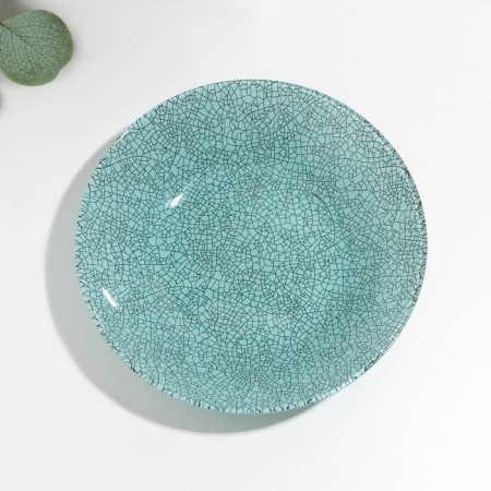 Deep plate icy torquoise, glass, d = 20 cm,-1