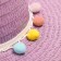 Hat with bombs for Minaku girl, purple color, size 50