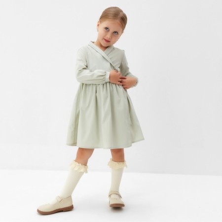 Платье для девочки MINAKU: Cotton collection цвет фисташковый, рост 98 см-1