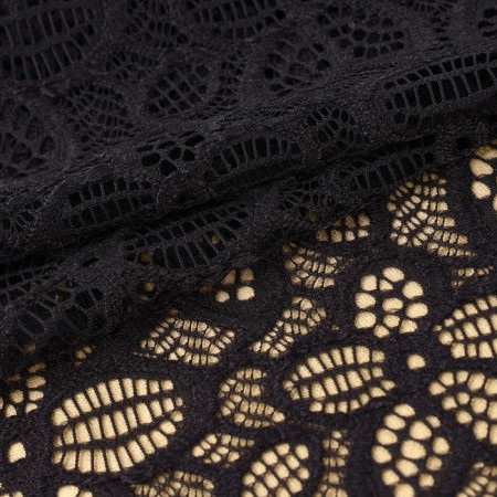 Lace elastic fabric, 170 mm × 23 ± 1 m, black color-1