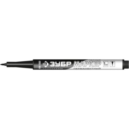 Marker permanent bison professional 06320-2, pointed, black, 1 mm