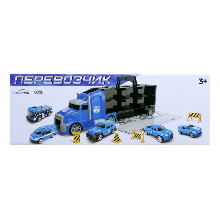Truck "Carrier", included 6 cars and road signs-13