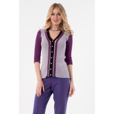 Cardigan Women Wisell, size 44, black color, purple