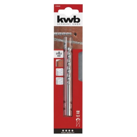 KWB HM concrete drill, 8x120 mm, carbide tip-1
