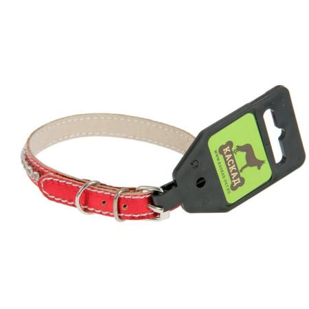 The collar is double-leather, with rhinestones, 24-28 x 1.2 cm Mix of flowers-1