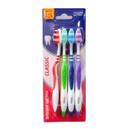 Rendal Classic toothbrush, average stiffness 4 pcs. * 2 set