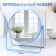 Desktop mirror "Colwurs", D mirror surface 16 cm, blue color