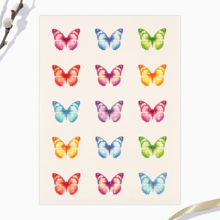 Easter slide in a set with stickers for eggs "Butterflies".-6