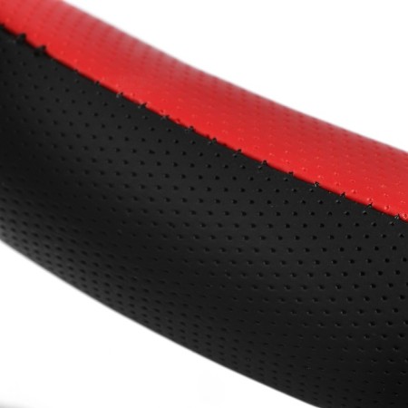 Braid on the steering wheel Lavita, size m, red, PVC-1
