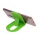 Luazon phone stand, folding, adjustable height, rubber insert, green