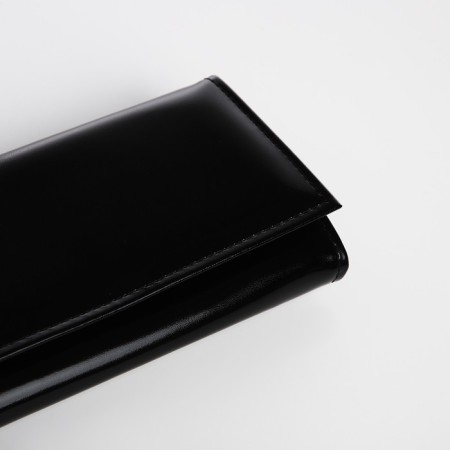 Women's wallet on the button, black color-2