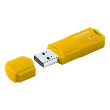 Flash drive Smartbuy 8GBCLU-Y, 8 GB, USB2.0, Thu up to 25 MB/s, PLO up to 15 Mb/s, yellow