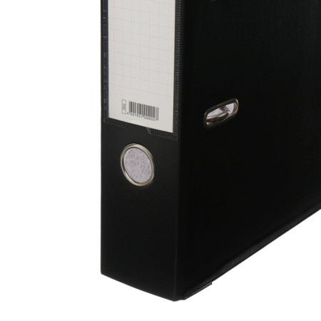 A4, 70 mm registrar, Erichkrause, Business, assembled, pocket for a spine, metallic kant, capacity 450 sheets, black-4