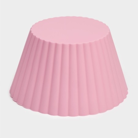 Baking shape of the share "Circle. RIB ", silicone, 10.5 × 6 cm, pink color-2