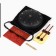 Musical instrument glucophone, black, 11 petals, 17 x 8 cm
