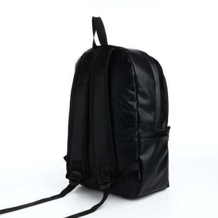 City backpack on a zipper, black color-2