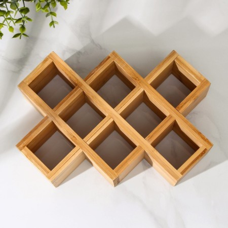 Standing for bottles of shares, 24.5 × 17 × 6.2 cm, bamboo-2