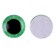 Elose -based eyes, set of 10 pcs., Size 1 pc. - 14 mm, green color with sparkles