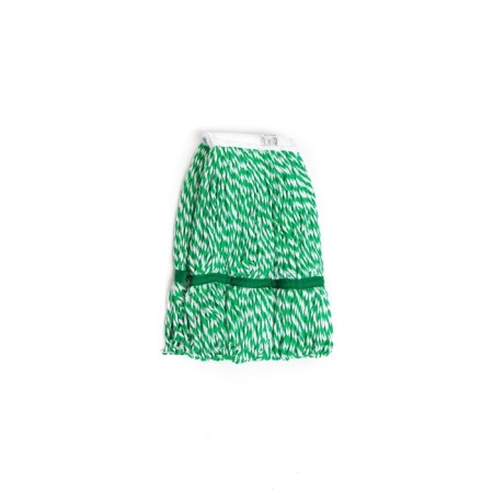 Kentucky mop nozzle, rope microfiber, green/white color, 200 g
