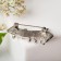 Brooch "Notes" melody, white color in silver